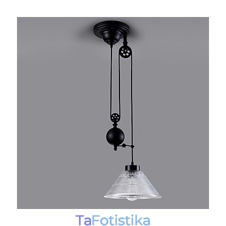 Vintage κρεμαστό φωτιστικό 1 Light Island Light μενταγιόν Foyer Metal + Galss Vintage κρεμαστό φωτιστικό 1 Light Island Light μενταγιόν Foyer Metal + Galss