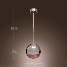 Μοντέρνο μοντέρνο κρεμαστό φως Globe Mini Style Χρώμιο μεταλλικό κρεμαστό φως