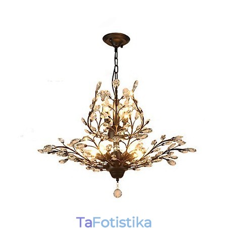 Vintage Crystal Flush Mount 7Lights Metal Painting Μαύρο Ή Χρυσό Vintage Crystal Flush Mount 7Lights Metal Painting Μαύρο Ή Χρυσό