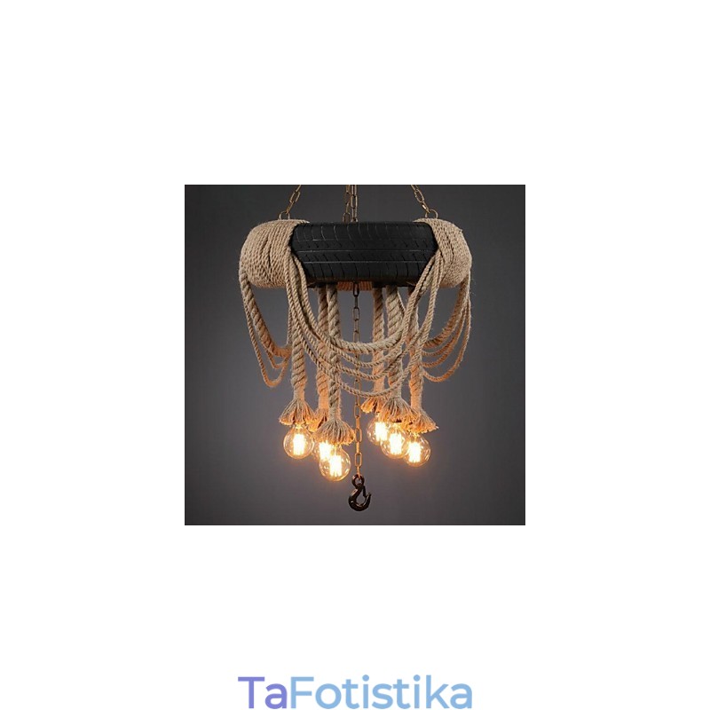 Vintage Πλαστικό Κρεμαστό Φωτιστικό Ζωγραφικής