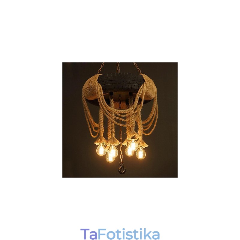 Vintage Πλαστικό Κρεμαστό Φωτιστικό Ζωγραφικής
