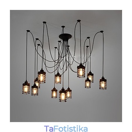 Vintage Edison Πολλαπλό Ρυθμιζόμενο Φωτιστικό Οροφής DIY Φωτιστικό κρεμαστό φωτιστικό Πολυέλαιος Μοντέρνα κομψή βιομηχανική τραπεζαρία Vintage Edison Πολλαπλό Ρυθμιζόμενο Φωτιστικό Οροφής DIY Φωτιστικό κρεμαστό φωτιστικό Πολυέλαιος Μοντέρνα κομψή βιομηχανική τραπεζαρία