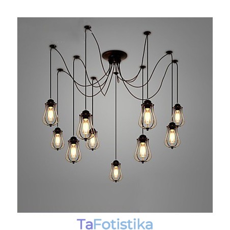 Vintage Edison πολλαπλά ρυθμιζόμενο φωτιστικό οροφής DIY Φωτιστικό κρεμαστό φωτιστικό Πολυέλαιος Μοντέρνα κομψή βιομηχανική τραπεζαρία Vintage Edison πολλαπλά ρυθμιζόμενο φωτιστικό οροφής DIY Φωτιστικό κρεμαστό φωτιστικό Πολυέλαιος Μοντέρνα κομψή βιομηχανική τραπεζαρία