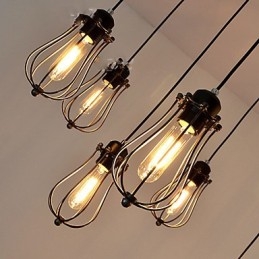 Vintage Edison πολλαπλά ρυθμιζόμενο φωτιστικό οροφής DIY Φωτιστικό κρεμαστό φωτιστικό Πολυέλαιος Μοντέρνα κομψή βιομηχανική τραπεζαρία