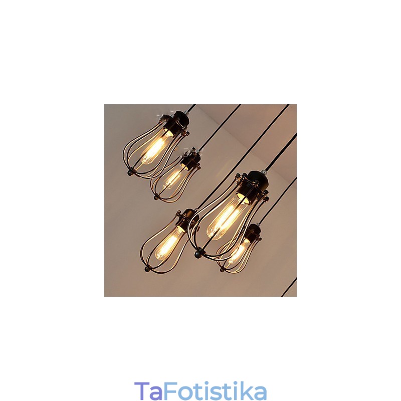 Vintage Edison πολλαπλά ρυθμιζόμενο φωτιστικό οροφής DIY Φωτιστικό κρεμαστό φωτιστικό Πολυέλαιος Μοντέρνα κομψή βιομηχανική τραπεζαρία