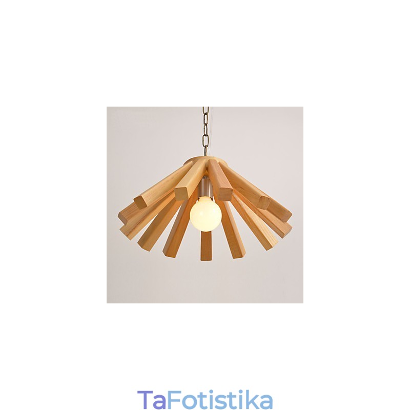 Φωτιστικό κρεμαστό ρετρό Country Wood Bamboo