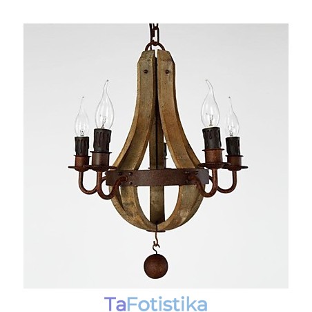Vintage Mini Style Painting Wood Bamboo Chandelier Vintage Mini Style Painting Wood Bamboo Chandelier