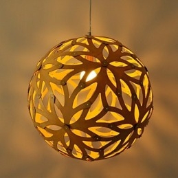 Φωτιστικό κρεμαστό ρετρό Country Wood Bamboo