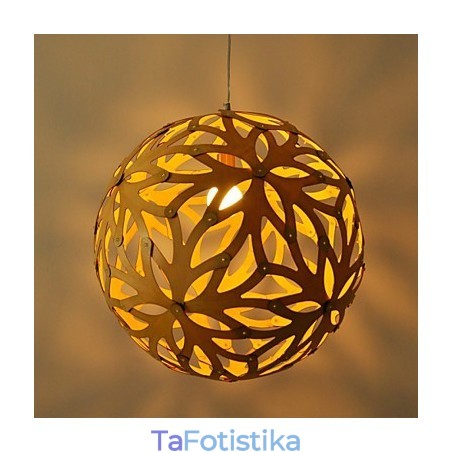 Φωτιστικό κρεμαστό ρετρό Country Wood Bamboo Φωτιστικό κρεμαστό ρετρό Country Wood Bamboo