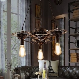 Πολυέλαιος VintageLron Industrial Wind Gear Chandelier