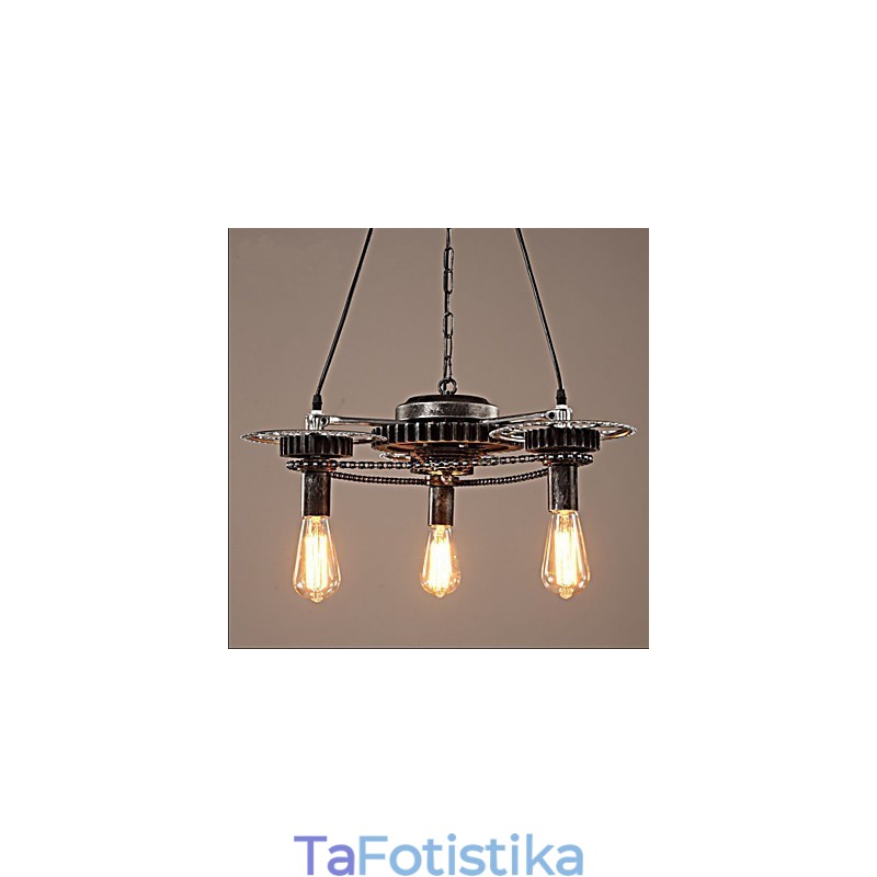 Πολυέλαιος VintageLron Industrial Wind Gear Chandelier