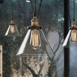 Ρετρό απλό γυάλινο μενταγιόν