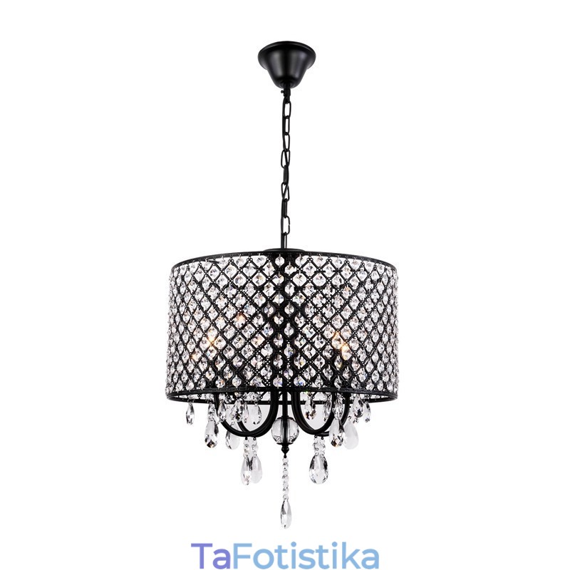 Μοντέρνος Σύγχρονος Πολυέλαιος Drum Crystal Chrome