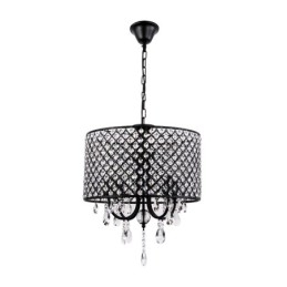 Μοντέρνος Σύγχρονος Πολυέλαιος Drum Crystal Chrome