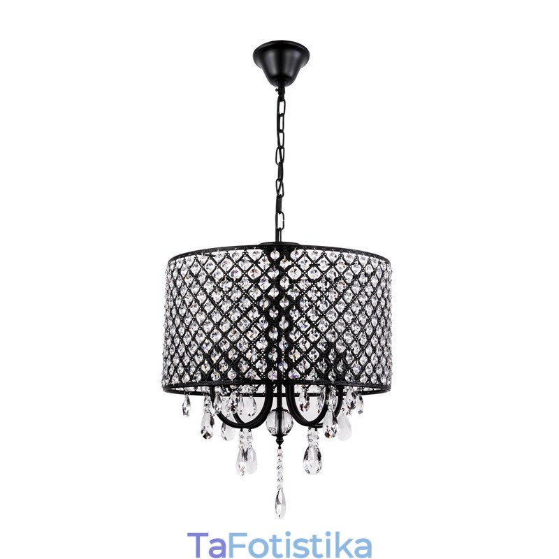 Μοντέρνος Σύγχρονος Πολυέλαιος Drum Crystal Chrome