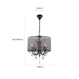 Μοντέρνος Σύγχρονος Πολυέλαιος Drum Crystal Chrome