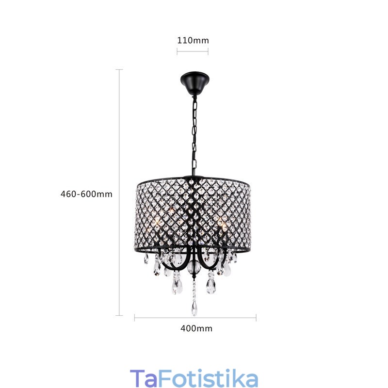 Μοντέρνος Σύγχρονος Πολυέλαιος Drum Crystal Chrome