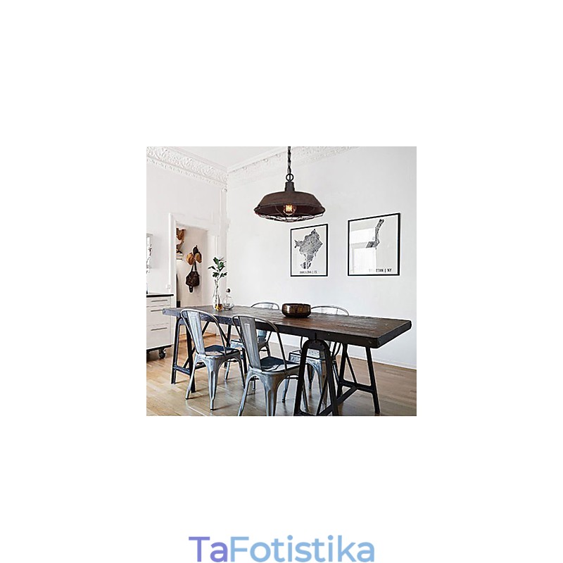 Φωτιστικό λαμπτήρα σταγονόμετρου από σφυρήλατο σίδερο που αποκαθιστά τους αρχαίους τρόπους