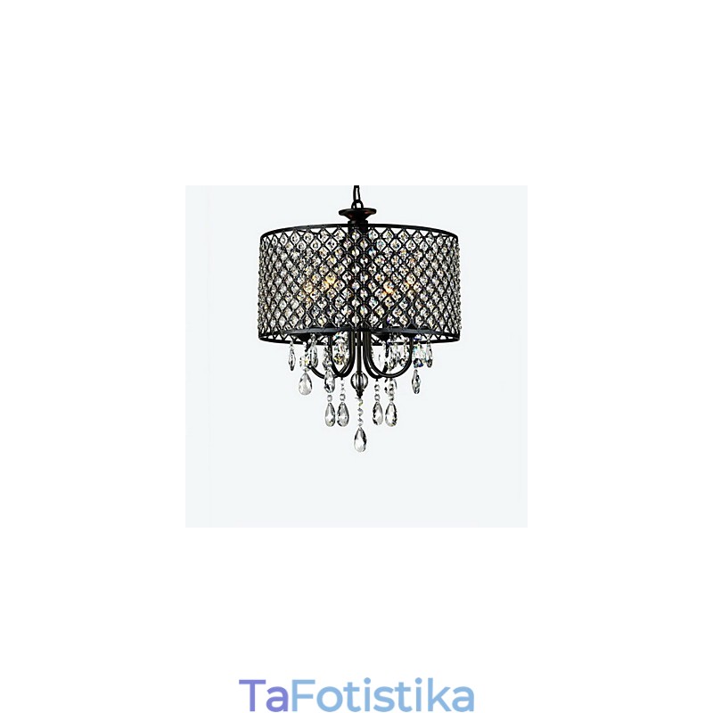 Μοντέρνος Σύγχρονος Πολυέλαιος Drum Crystal Chrome