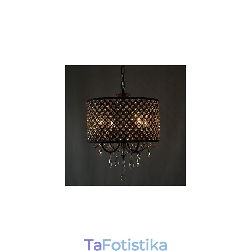 Μοντέρνος Σύγχρονος Πολυέλαιος Drum Crystal Chrome