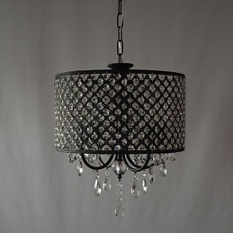 Μοντέρνος Σύγχρονος Πολυέλαιος Drum Crystal Chrome