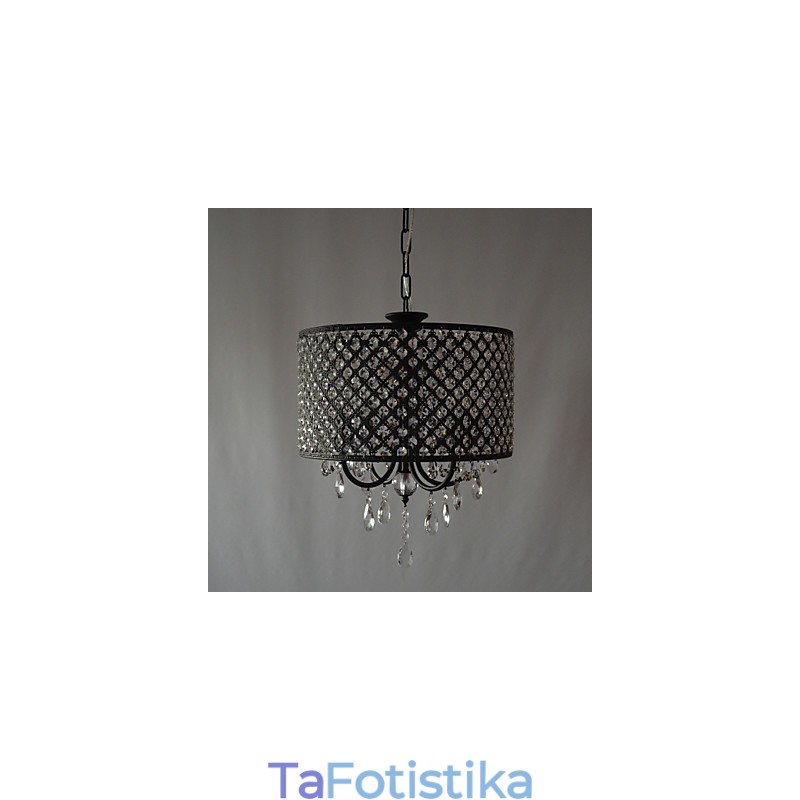 Μοντέρνος Σύγχρονος Πολυέλαιος Drum Crystal Chrome