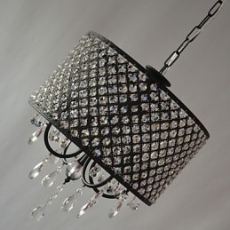 Μοντέρνος Σύγχρονος Πολυέλαιος Drum Crystal Chrome