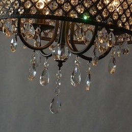 Μοντέρνος Σύγχρονος Πολυέλαιος Drum Crystal Chrome