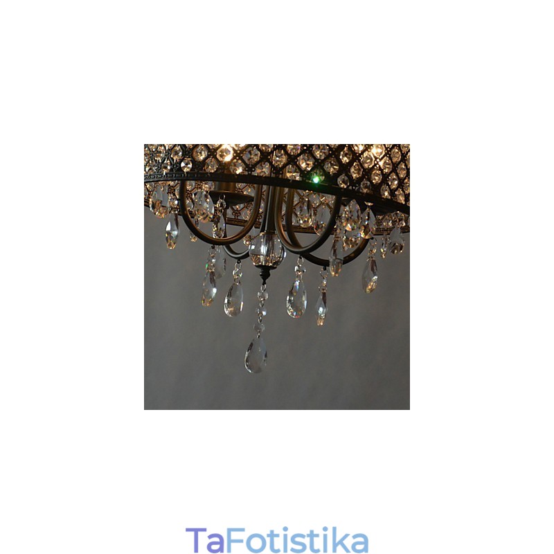 Μοντέρνος Σύγχρονος Πολυέλαιος Drum Crystal Chrome