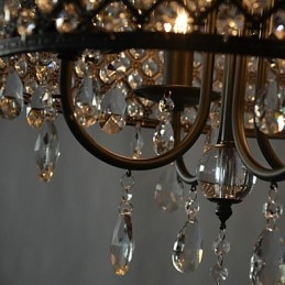Μοντέρνος Σύγχρονος Πολυέλαιος Drum Crystal Chrome