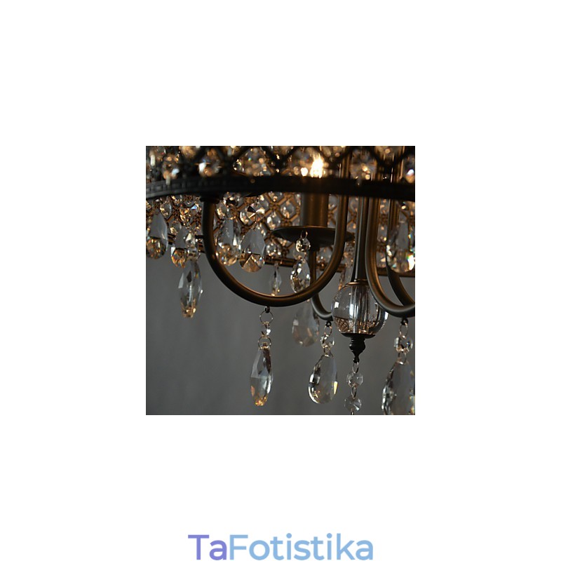 Μοντέρνος Σύγχρονος Πολυέλαιος Drum Crystal Chrome