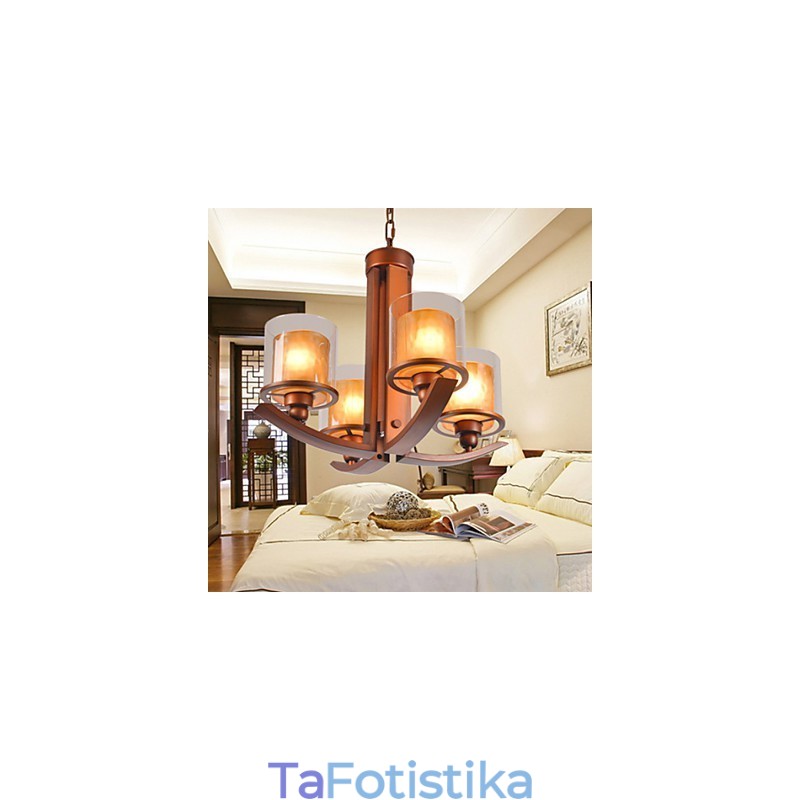 Παραδοσιακός κλασικός ρετρό μίνι μεταλλικός πολυέλαιος ζωγραφικής