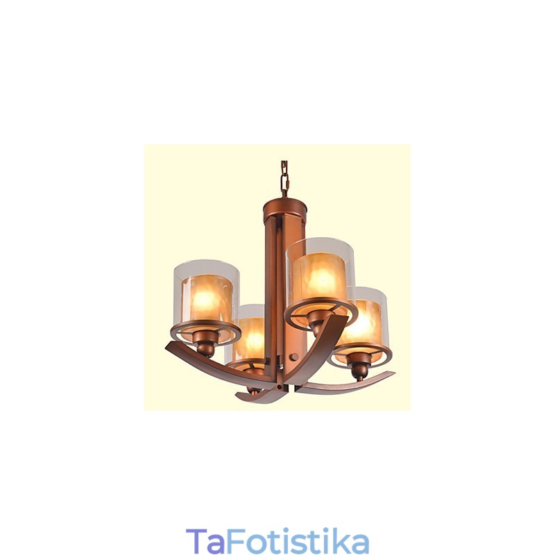 Παραδοσιακός κλασικός ρετρό μίνι μεταλλικός πολυέλαιος ζωγραφικής