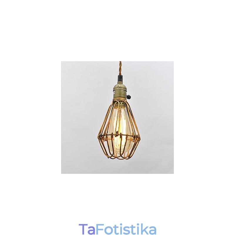 Αμερικανική country Vintage μονόκεφαλος λωτός σιδερένιος πολυέλαιος