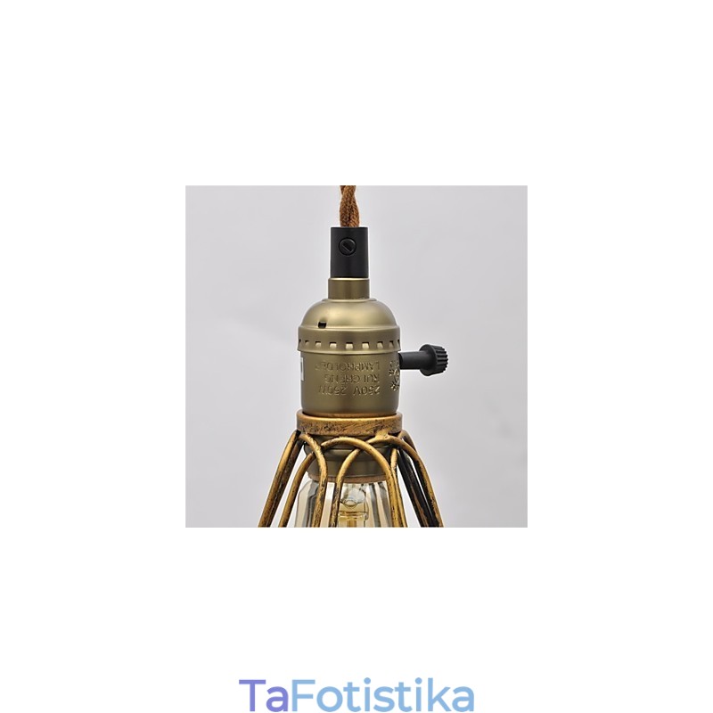 Αμερικανική country Vintage μονόκεφαλος λωτός σιδερένιος πολυέλαιος