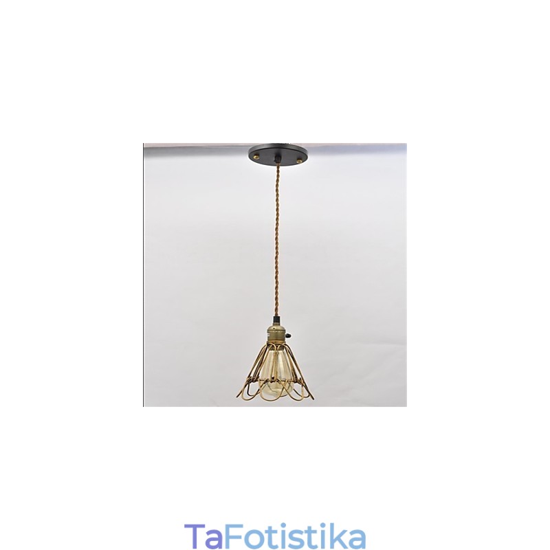 Αμερικανική country Vintage μονόκεφαλος λωτός σιδερένιος πολυέλαιος
