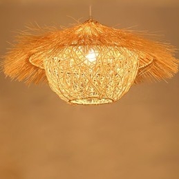 Μοντέρνο Rural Cany Art Woven Rattan Μονό Φωτιστικό σταγονόμετρου