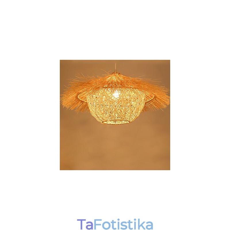 Μοντέρνο Rural Cany Art Woven Rattan Μονό Φωτιστικό σταγονόμετρου