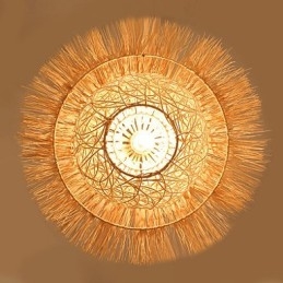 Μοντέρνο Rural Cany Art Woven Rattan Μονό Φωτιστικό σταγονόμετρου