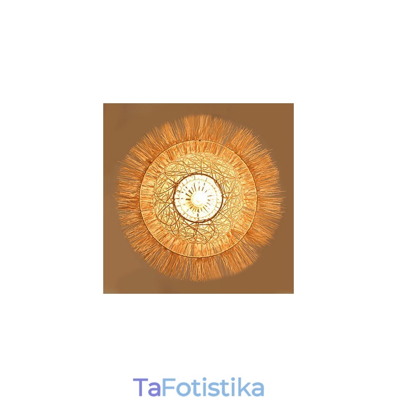 Μοντέρνο Rural Cany Art Woven Rattan Μονό Φωτιστικό σταγονόμετρου