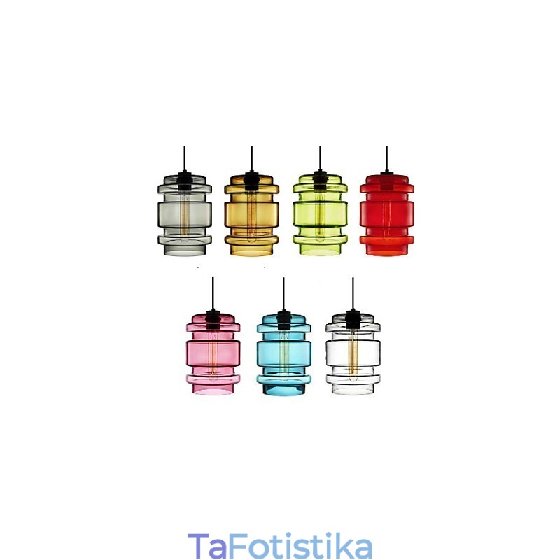 Candy Color Single Head Art Glass Chandelier Glass Shade (Λευκό γκρι κίτρινο πράσινο κόκκινο ροζ μπλε)