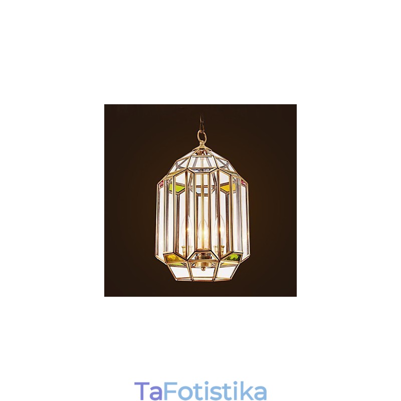Πλήρες χάλκινο έγχρωμο φωτιστικό