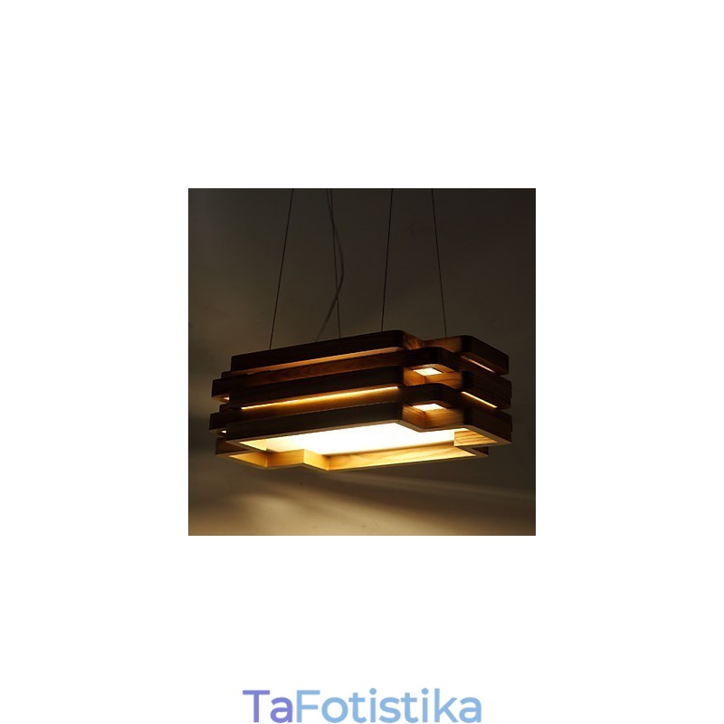 Μοντέρνο μοντέρνο Country Mini Ξύλο Μπαμπού Φωτιστικό κρεμαστό