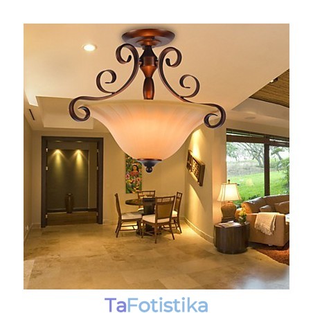 Μεταλλικό κρεμαστό φωτιστικό ζωγραφικής Rustic Lodge Vintage Mini Style Μεταλλικό κρεμαστό φωτιστικό ζωγραφικής Rustic Lodge Vintage Mini Style