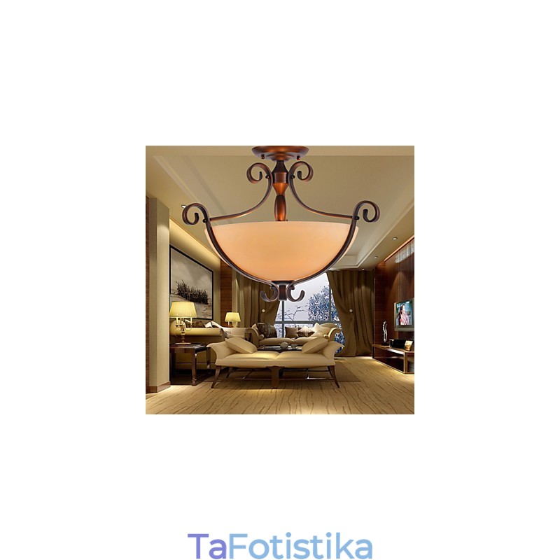 Μεταλλικό κρεμαστό φως ζωγραφικής Rustic Lodge Vintage Mini Style