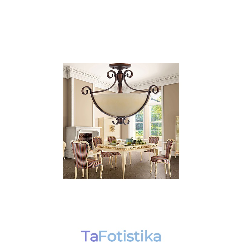 Μεταλλικό κρεμαστό φως ζωγραφικής Rustic Lodge Vintage Mini Style