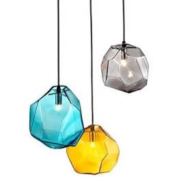 Creative Ice Crystal Glass Diamond μενταγιόν Χρωματικό Φωτιστικό σταγονόμετρου