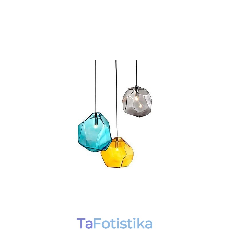 Creative Ice Crystal Glass Diamond μενταγιόν Χρωματικό Φωτιστικό σταγονόμετρου