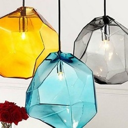 Creative Ice Crystal Glass Diamond μενταγιόν Χρωματικό Φωτιστικό σταγονόμετρου