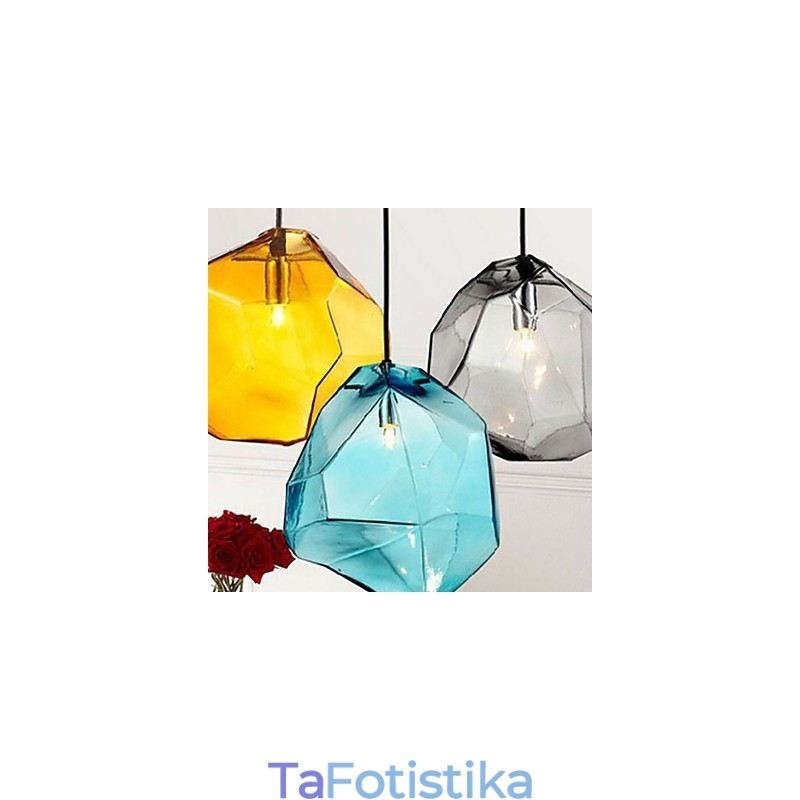 Creative Ice Crystal Glass Diamond μενταγιόν Χρωματικό Φωτιστικό σταγονόμετρου